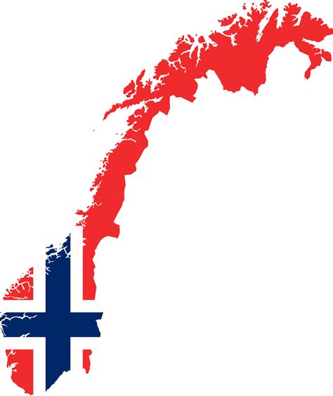 norway map with flag